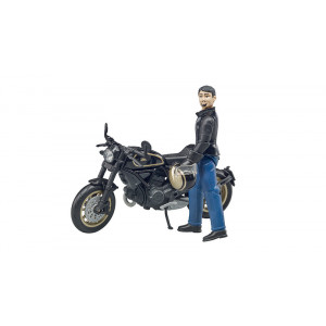 Scrambler Ducati Cafe Racer et figurine Scrambler Ducati Cafe Racer et figurine