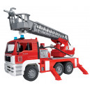 Camion de pompier avec échelle et lance d'incendie