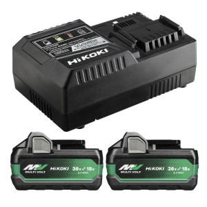 Kit chargeur 36V avec 2 batteries 2.5Ah 36V ou 5Ah 18V HIKOKI