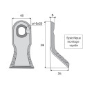 Fléau Millenium MR 40 x 8 x 99 trou  oblong 16 x 40 pour ROUSSEAU / SMA / NOREMAT / MC CONNEL