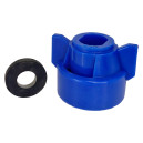 Ecrou 1/4 de tour avec joint pour QUADRIJET 11 mm m&eacute;plat Bleu