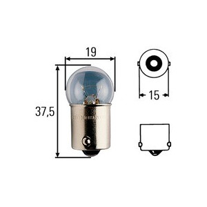Ampoule feu clignotant Hella 12 V culot 10 W Ampoule feu clignotant Hella 12 V culot 10 W