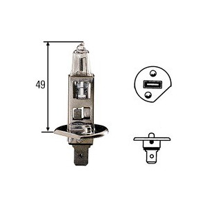 Ampoule, projecteur principal Hella 12 V H1 55 W Ampoule, projecteur principal Hella 12 V H1 55 W